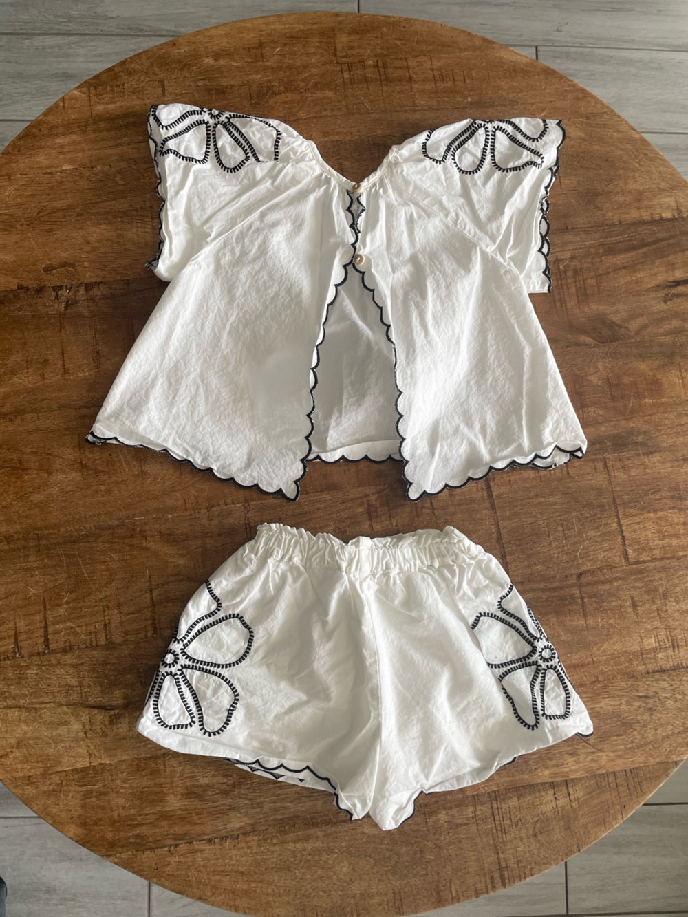 ZARA Ruffled Embroidered Set - Picture 6 of 8